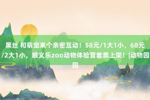 黑丝 和萌宠来个亲密互动！58元/1大1小，68元/2大1小，顺义乐zoo动物体验营套票上架！|动物园